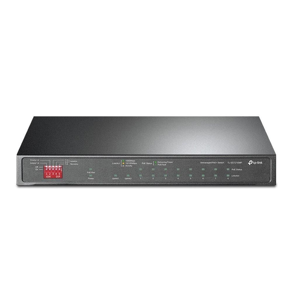 Switch Gigabit Profissional 10-100-1000 C- 10 Portas (sendo 8 Poe) Tl-sg1210mp Smb