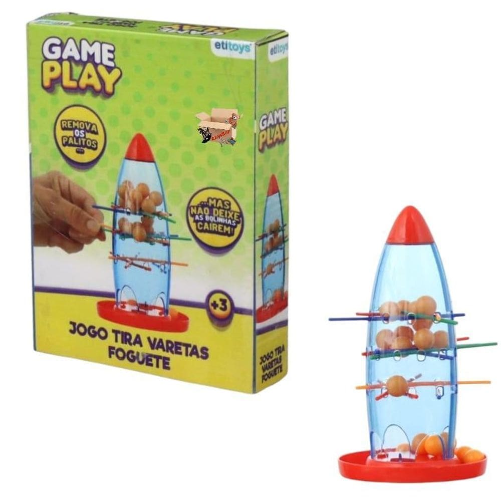 Brinquedo Pedagógico Educativo Jogo Tira Varetas Foguete