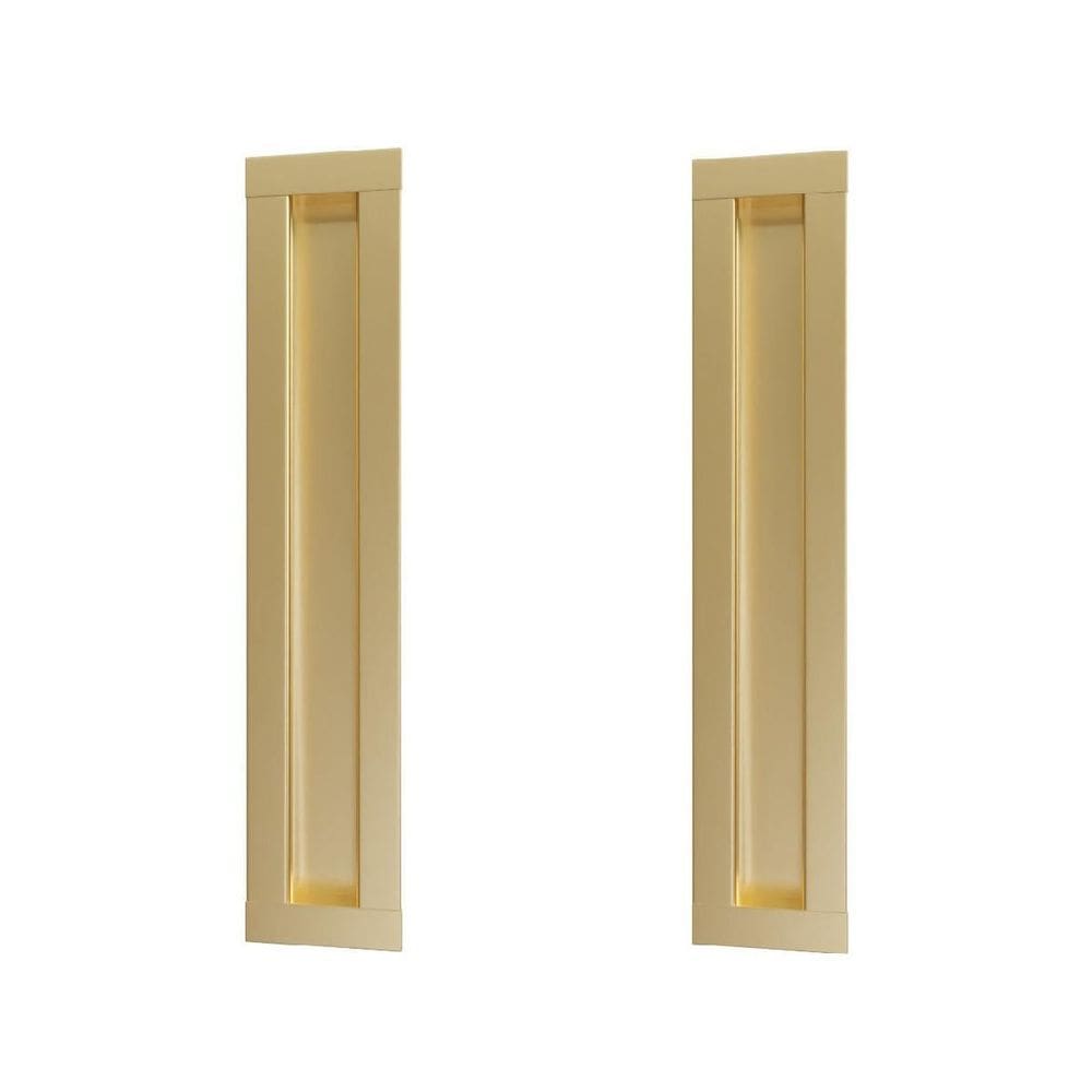 Kit 2 Puxador Concha Celleno Dourado Matte Fosco 80 Cm Il255