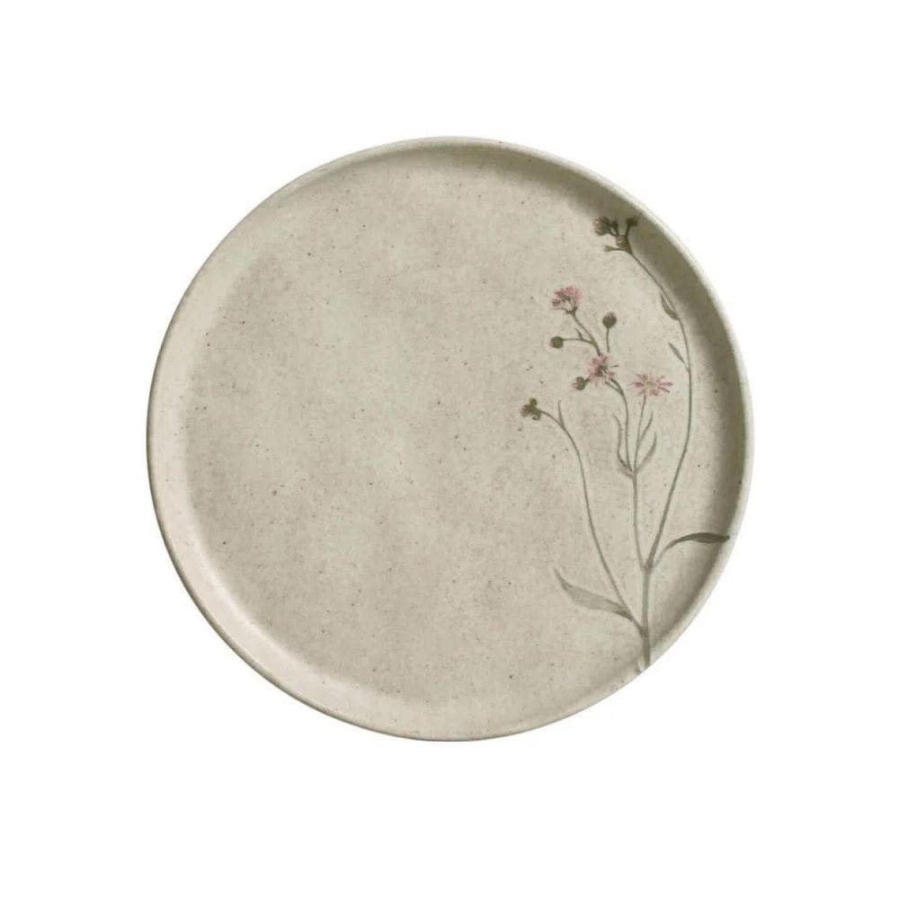 6 Pratos De Sobremesa Stoneware Bio Campestre Porto Brasil
