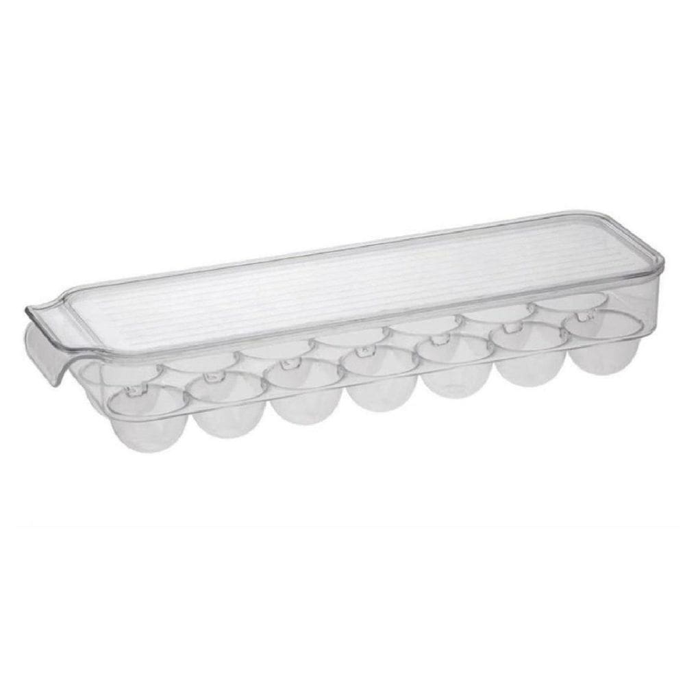 Organizador Porta Ovos Tampa Em Acrílico Empilhável 14 Ovos