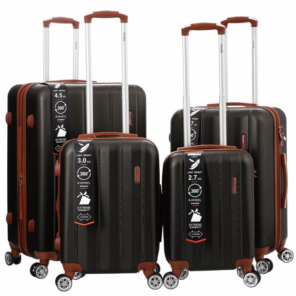 Mala De Viagem Rígida Abs 4 Peças Rodinhas 360º Expansível