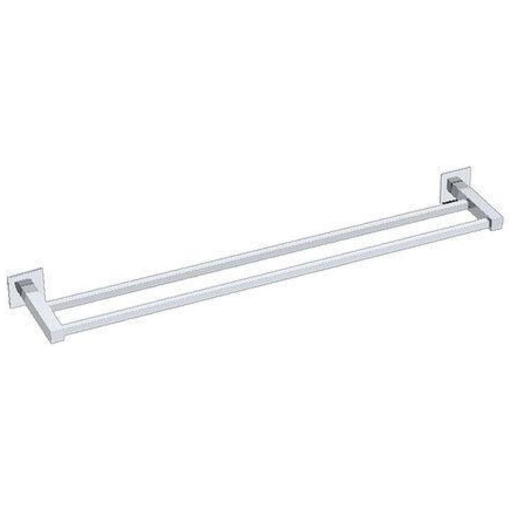 Toalheiro Duplo 60Cm Cromado Banheiro Italy Line Anas Piazza