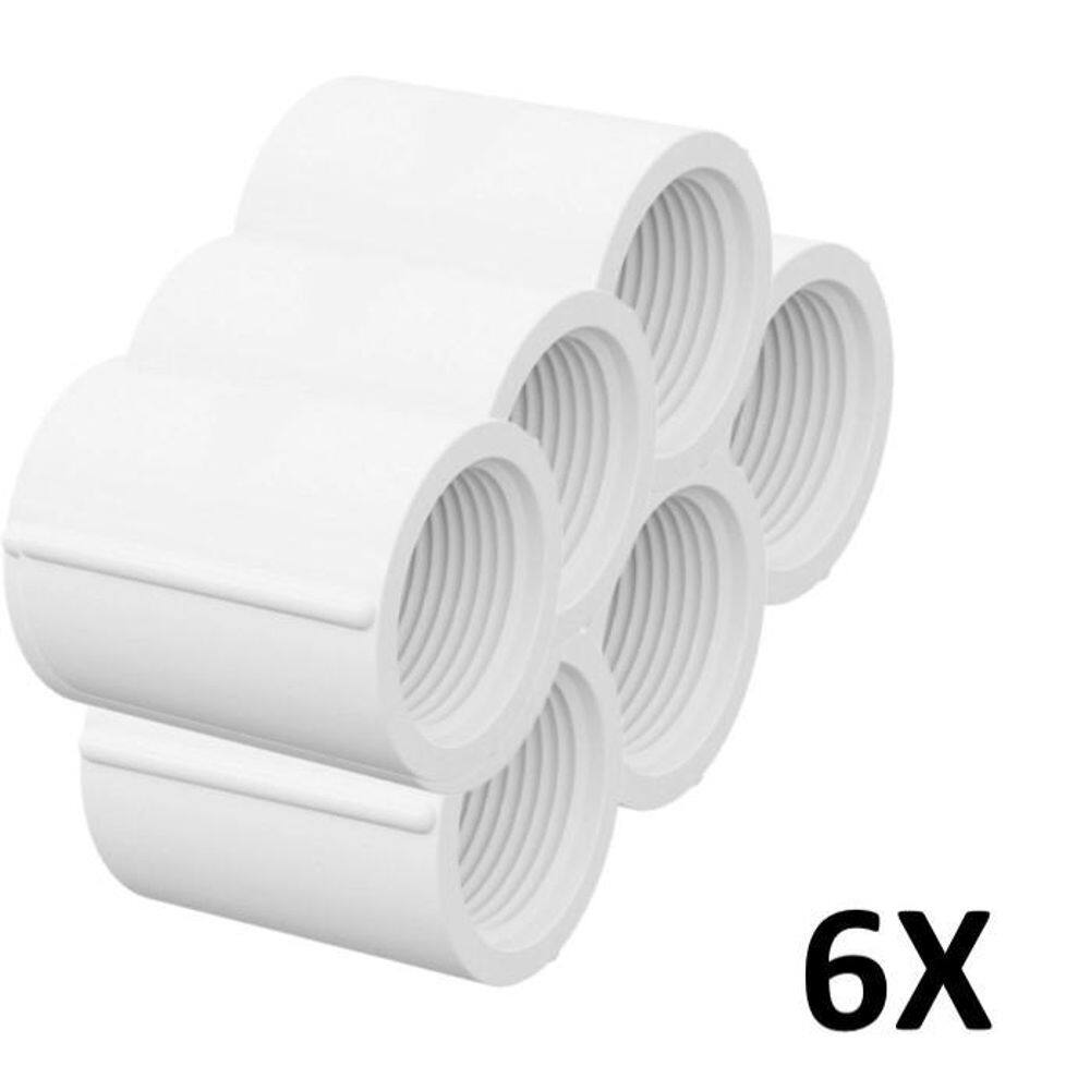 Kit 6 Luva Pvc Roscável 1.1/2 Branca  50Mm  Tigre