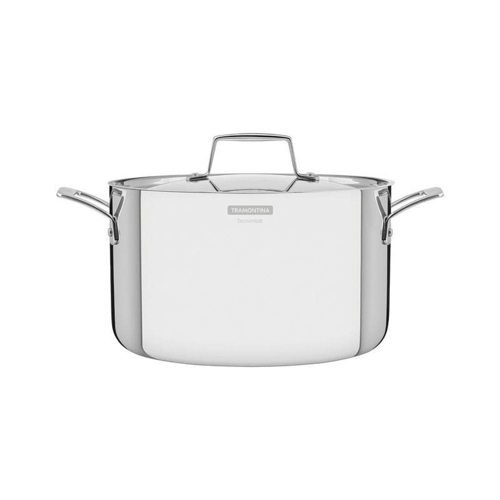 Caçarola Funda Tramontina Inox Triplo Com Tampa E Alças 3,5L