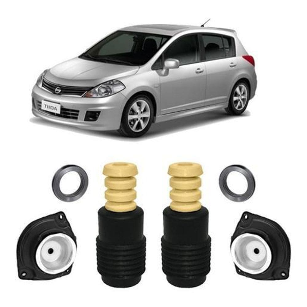 2 Kit Batente Coxim Dianteiro Nissan Tiida 2007 2008 2009 10