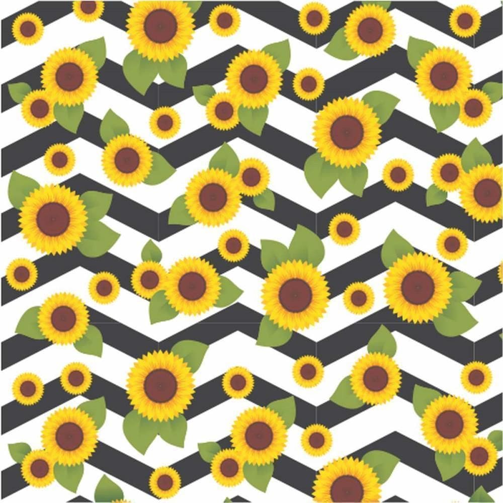 Tnt Estampado 1,40M 40G Floral Girassol Rolo Com 25Mts