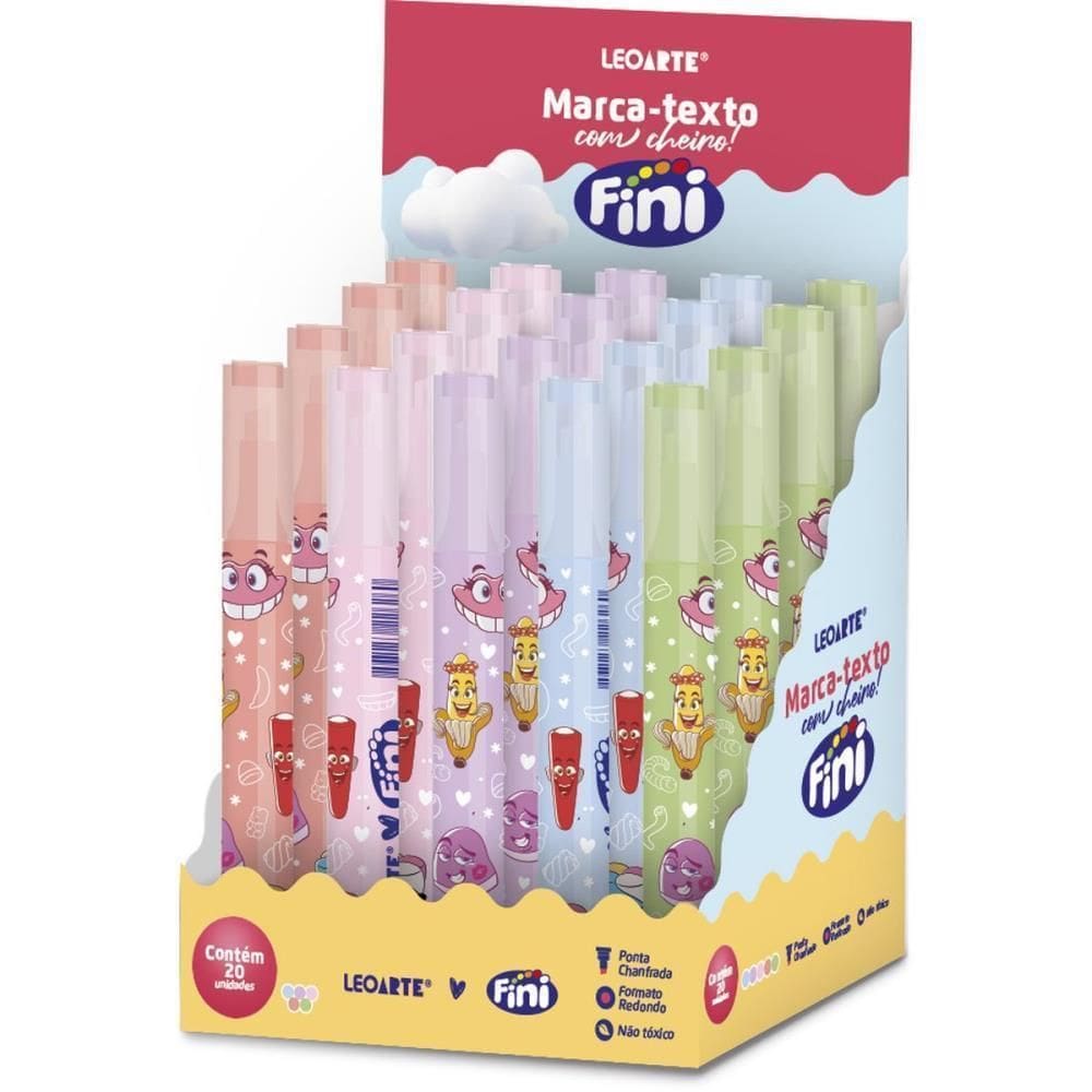Caneta Marca Texto Fini 5 Cores C/Aroma Dp.C/20