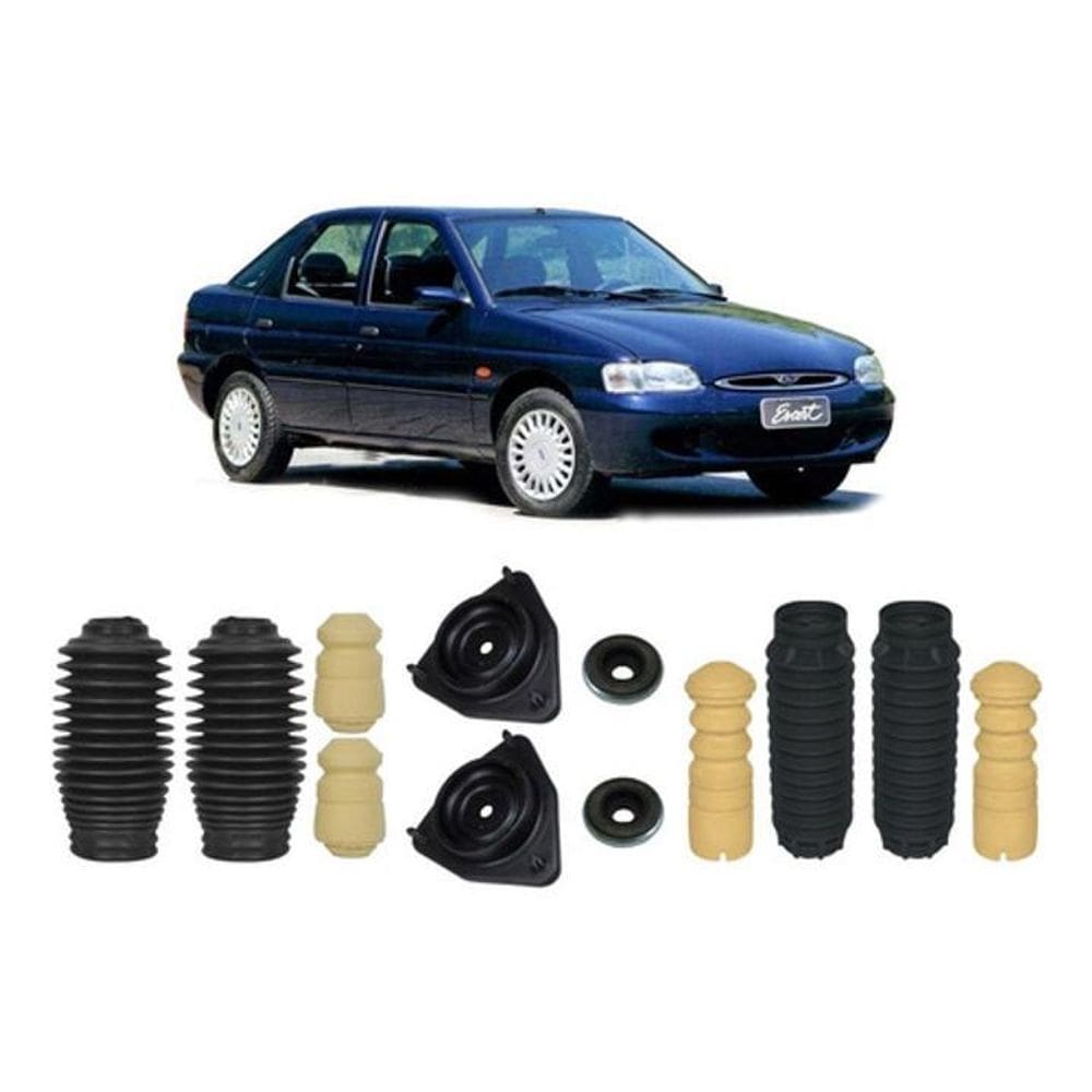 Kit 4 Coxim Dianteiro Batente Traseiro Escort Zetec 2001 02