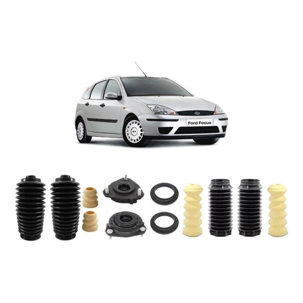 4 Kit Coxim Dianteiro + Batente Traseiro Focus 2001 2002 03