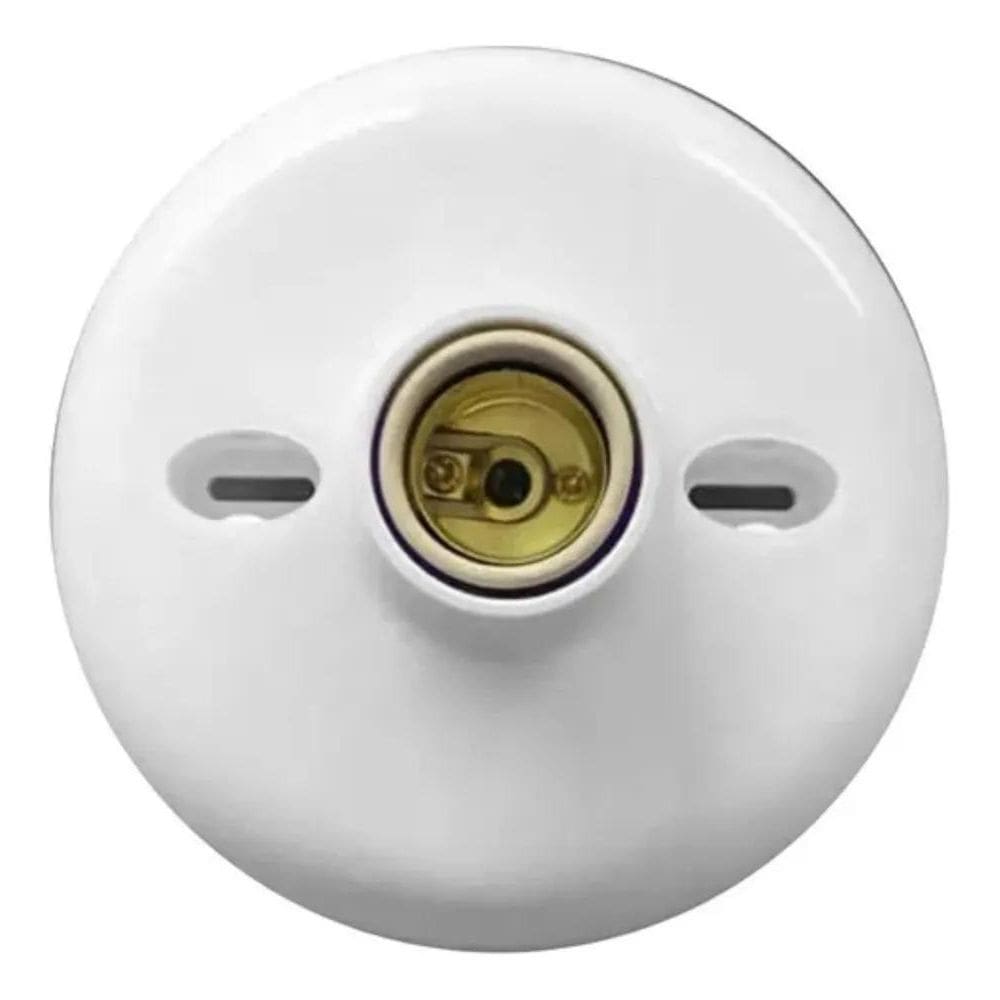 10X Plafonier Plafon Branco 100W E27 Bocal Porcelana