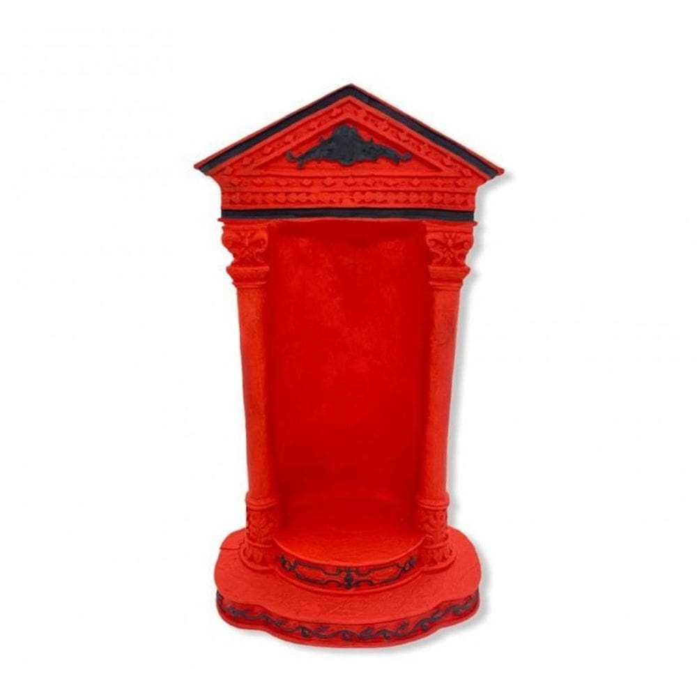 Oratório Em Resina 24 Cm Vermelho E Preto