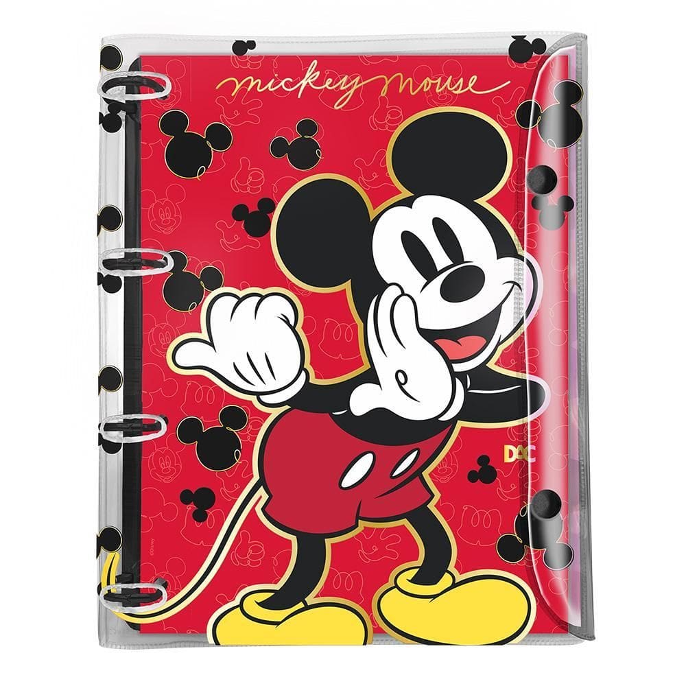 Fichário Universitário Em Pvc Dac Mickey Com 144F Vermelho
