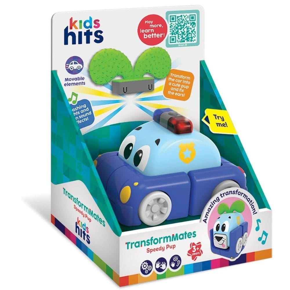 Mini Carrinho Kids Hits Filhotes Velozes Azul - Shiny Toys