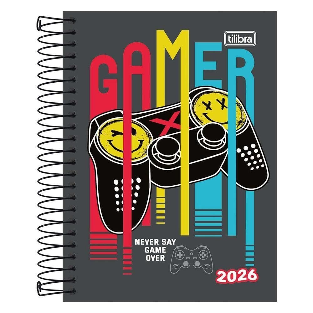 Agenda Diária 2026 Espiral M3 160Fls Spice Gamer Tilibra