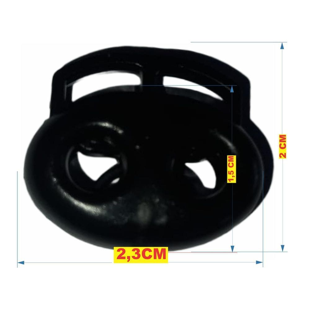 100 Regulador Focinho De Porco Furo Elástico Cordão Ponteira