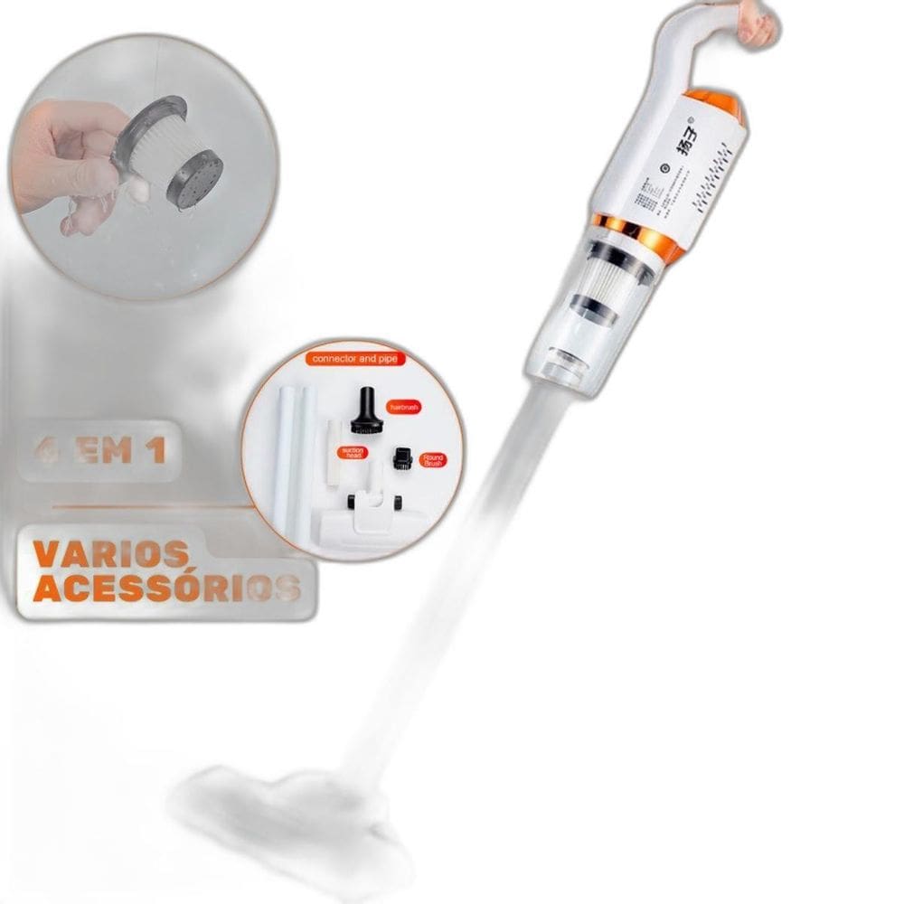 Aspirador De Pó Portátil Sem Fio Vertical Versátil E Prático