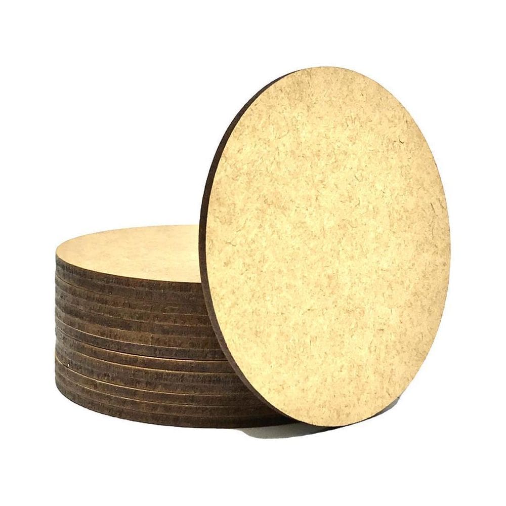 Kit 100 Base Mdf Redondo 10 Cm Porta Copo Artesanato Diy