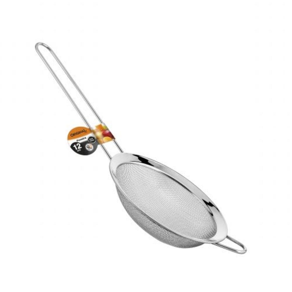 Peneira em Aço Inox autêntico Line 12cm - Prática, Durável e Versátil para Cozinha - PANAMI