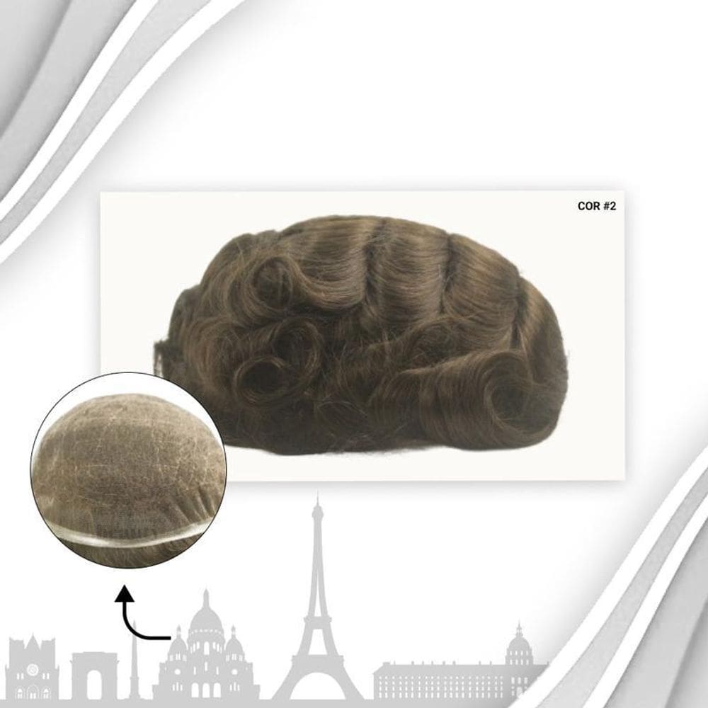 Protese Capilar Full Lace Masculina Francesa  20X25