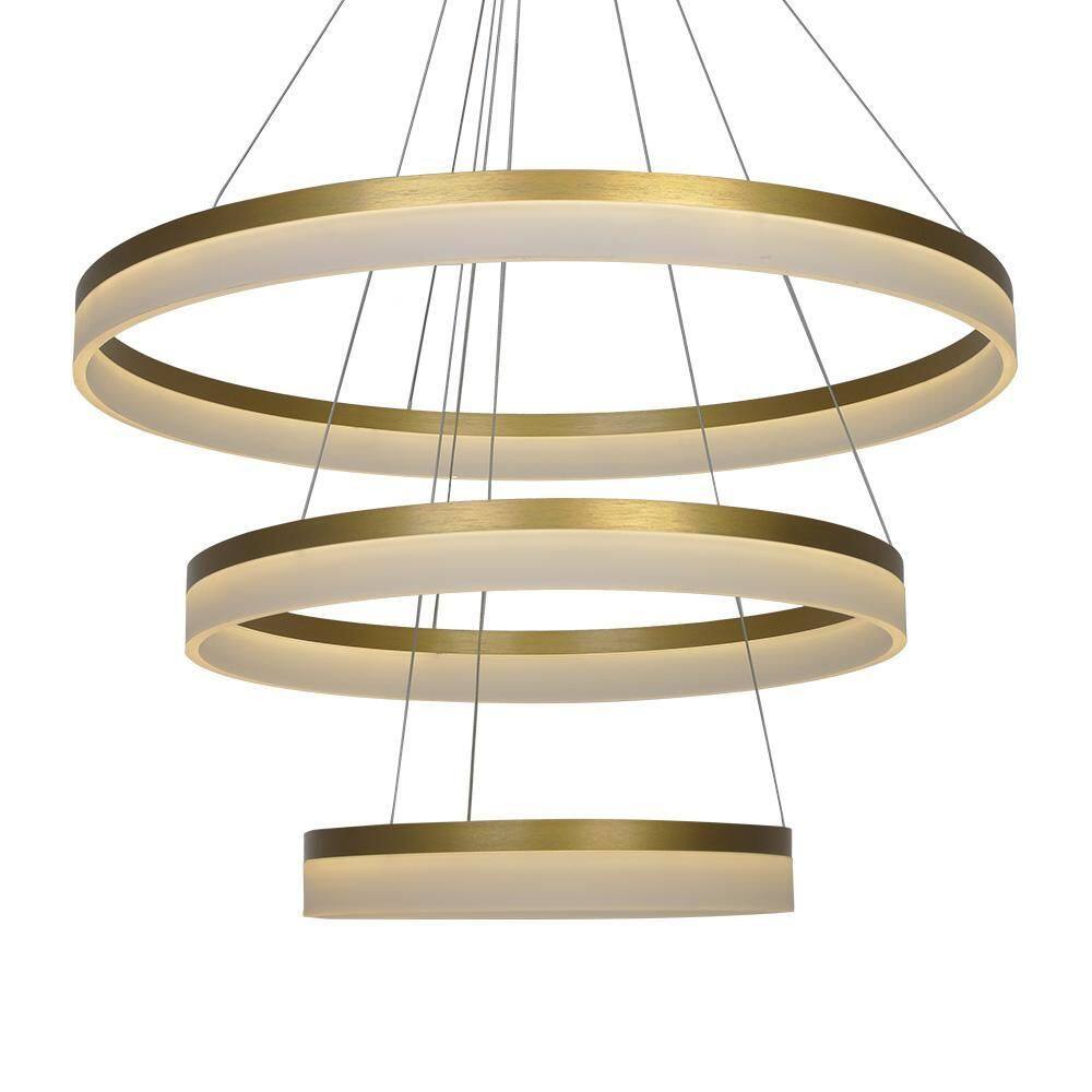 Lustre Pendente Nitrolux Acr-201D Dourado Led Bivolt
