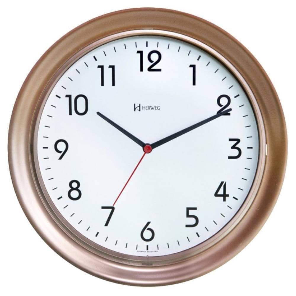 Relógio De Parede Herweg Ref: 6634-319 Rosé Fosco