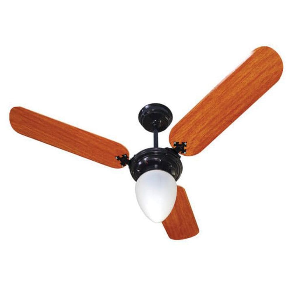 Ventilador De Teto Preto E Mogno 127V