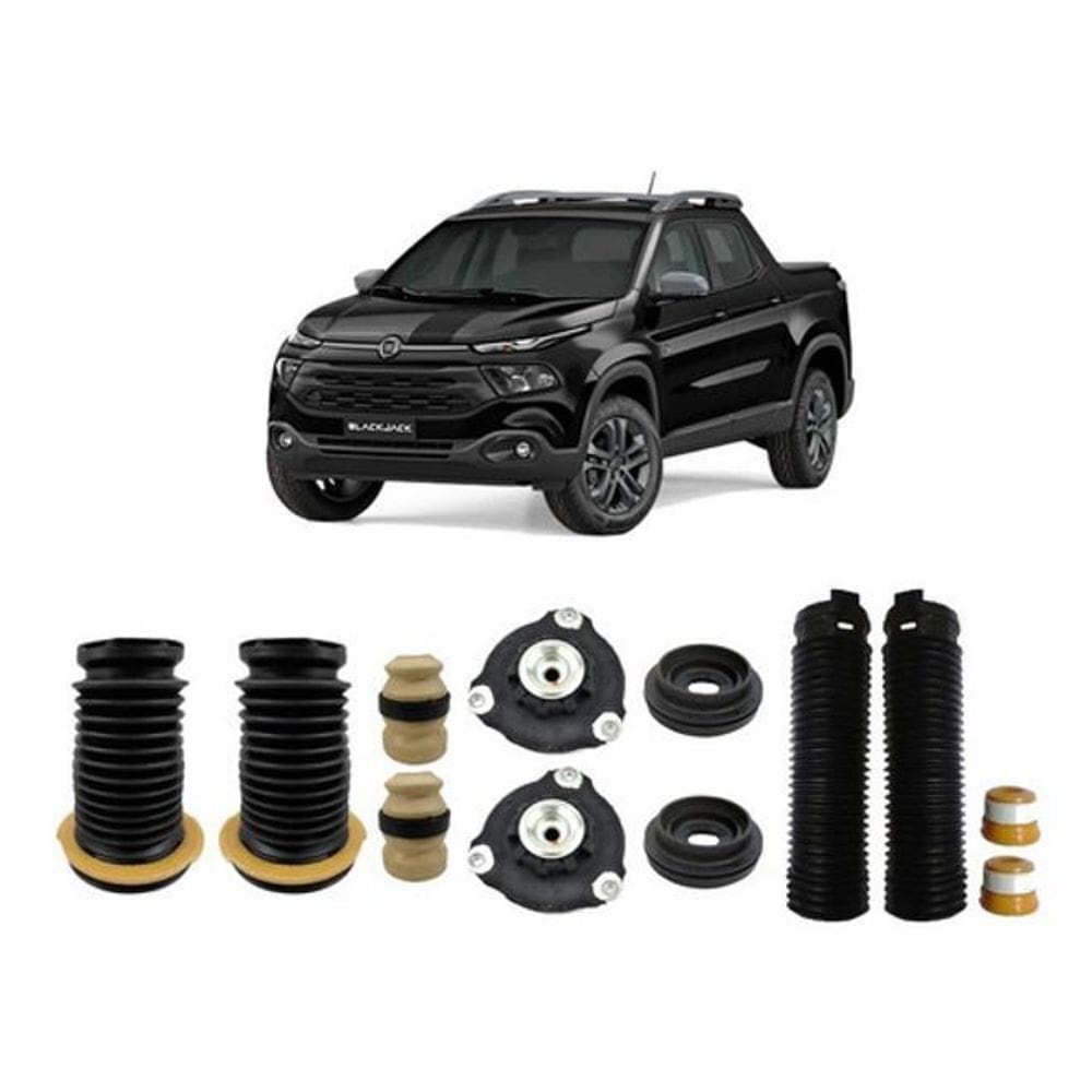 4 Kit Coxim Batente Dianteiro Traseiro Toro 2018 2019 2020