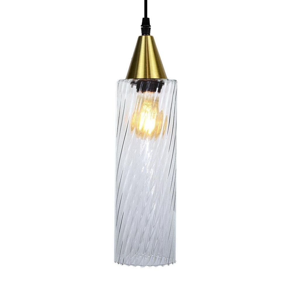 Lustre Pendente Taschibra Anne Transparente Bivolt Ouro