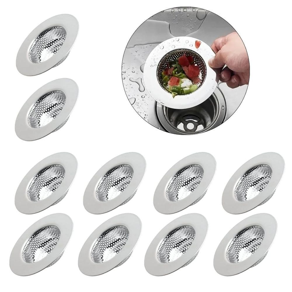 Ralinho Para Pia Cozinha Com Borda Inox Cromado 9Cm 10 Un