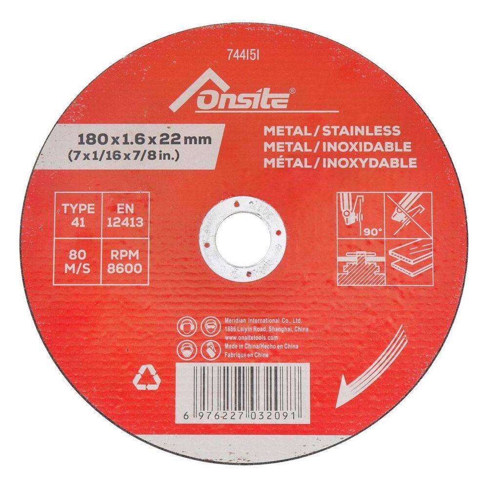 Disco De Corte Deep Cut Para Metal E Inox 7`` X 1.6Mm Onsite