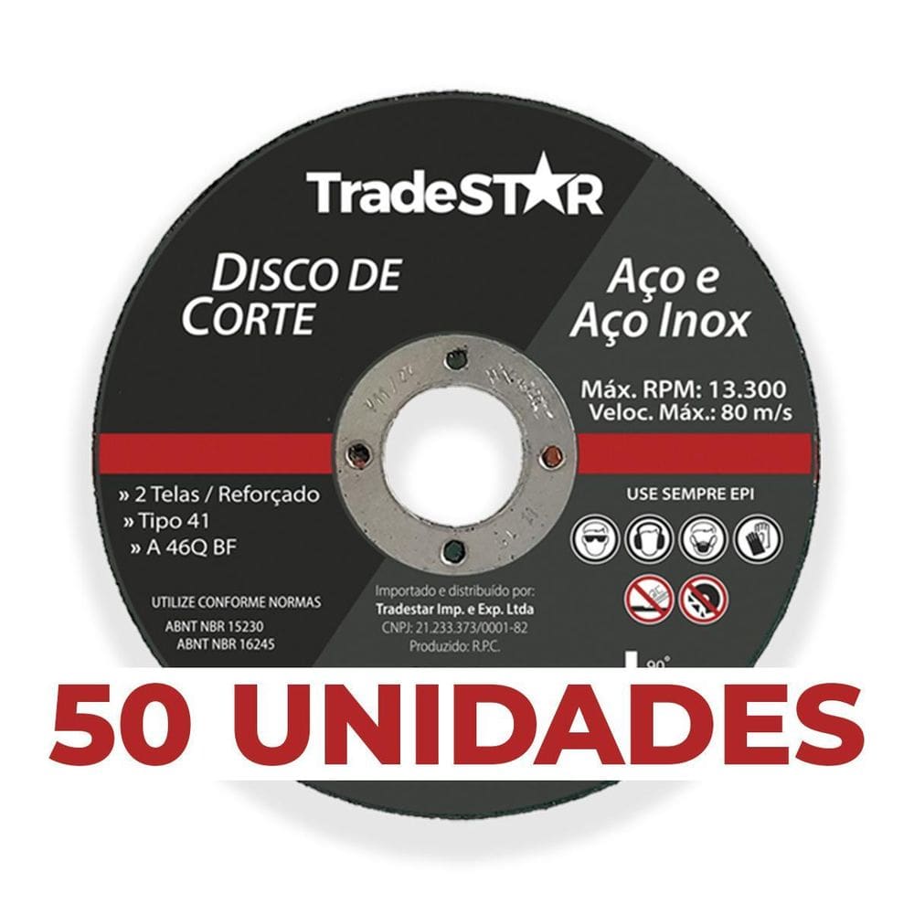 Disco de Corte Metal 115x1,0mm Alta Qualidade