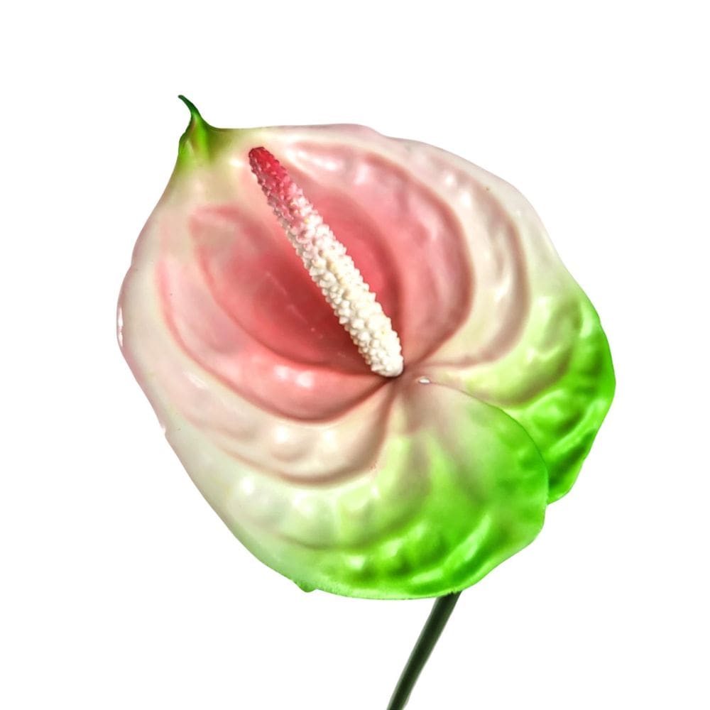 Antúrio Rosa Haste 58Cm Planta Artificial Toque Real