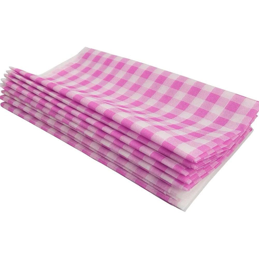 10X 10 Toalhas Tnt Xadrez Festa Decoracao - 70X70Cm Diversas