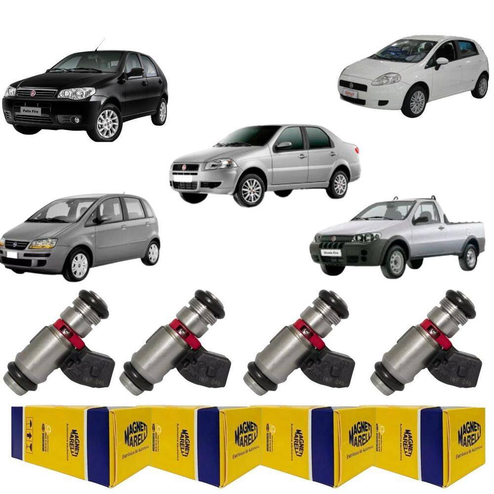 4 Bicos Injetores Palio Punto Idea Strada Siena 1.4 Iwp046