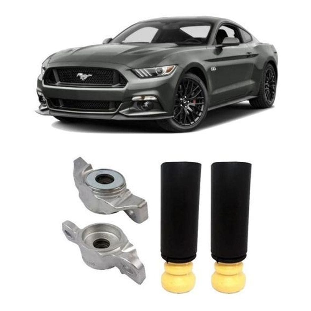 2 Kit Traseiro Mustang 2018 2019 2020 Coxim Batente Coifa