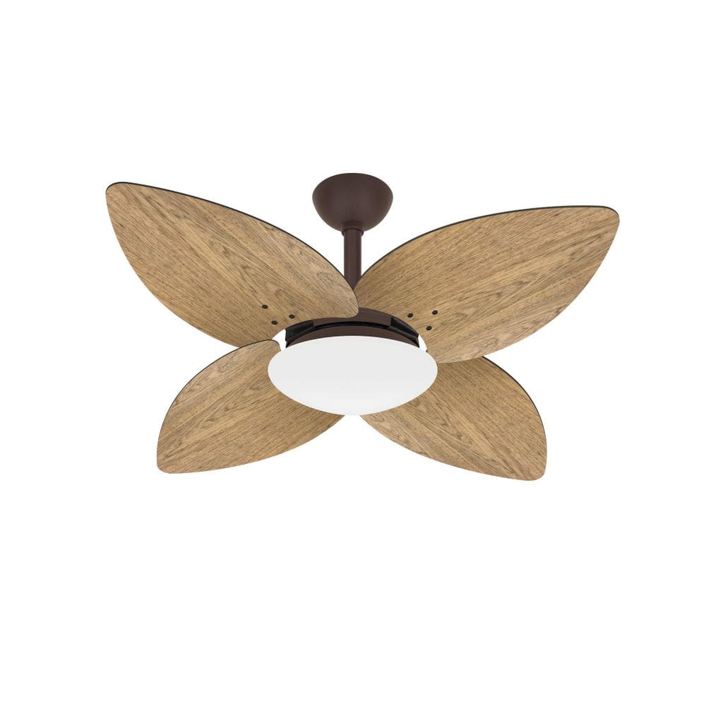 Ventilador Teto Winds Marrom 4 Pás Freijó Sala Ventax 220V