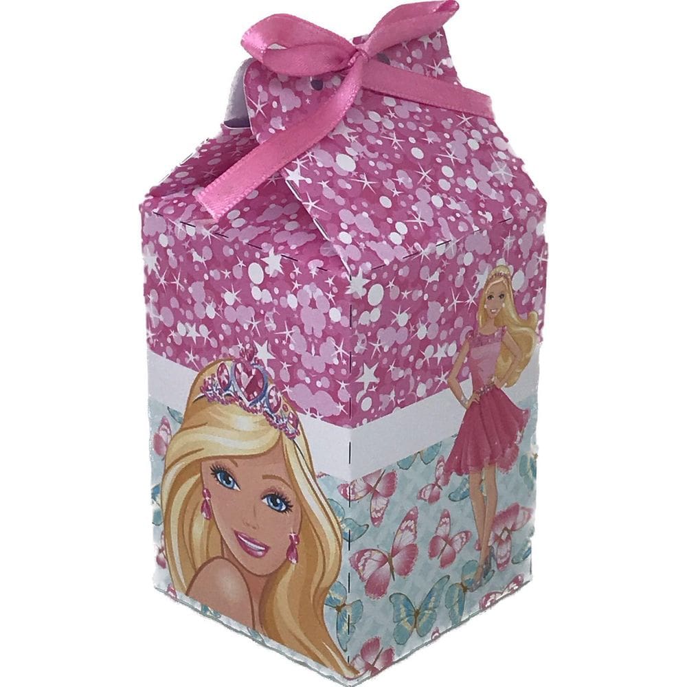 10 Caixa Lembrança Festa Infantil Tema Barbie - 10 Milk