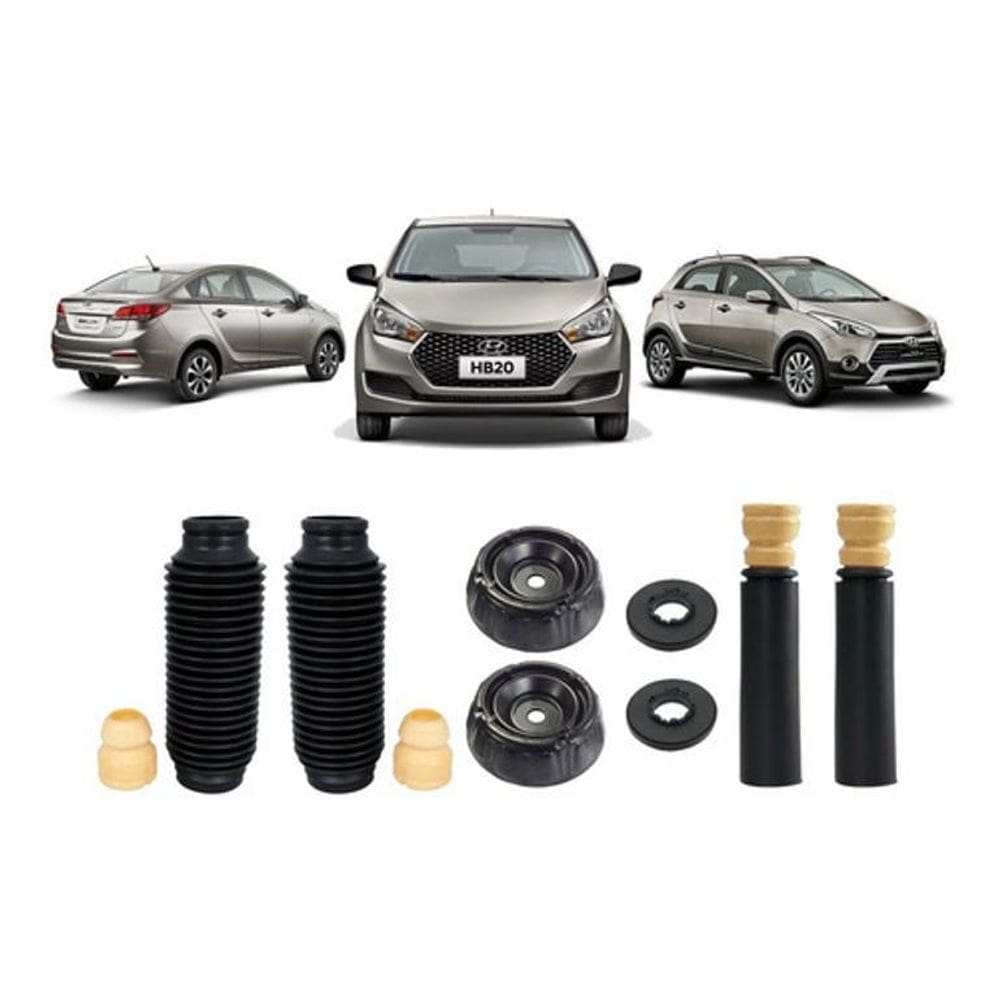 Kit 4 Coxim Dianteiro Batente Traseiro Hb20 2017 2018 2019