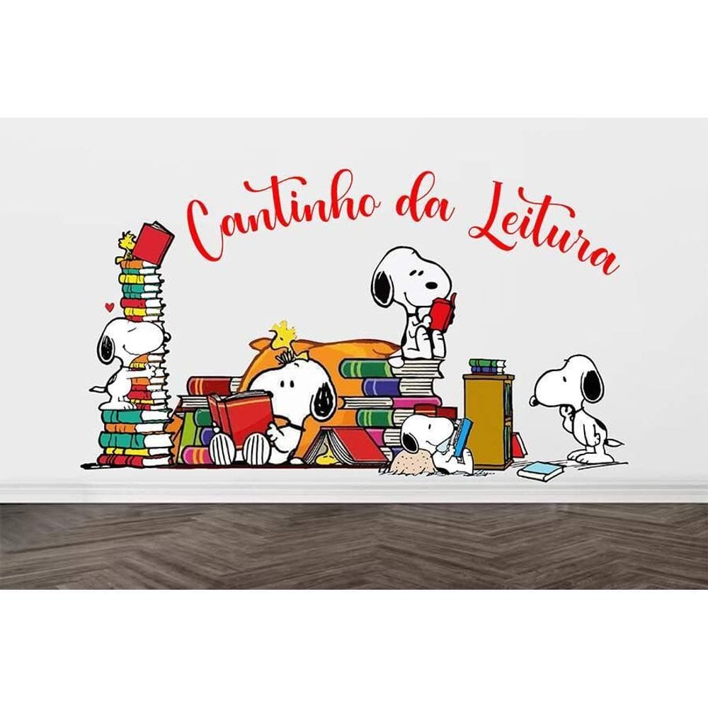 Adesivo De Parede Cantinho Da Leitura - Snoopy