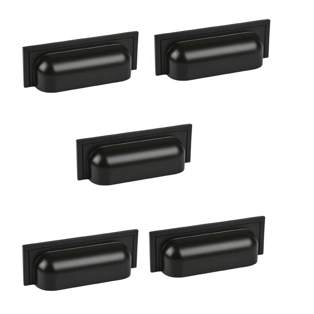 Kit 5 Puxador Plymouth Zen Preto Fosco Concha Zp5420.24