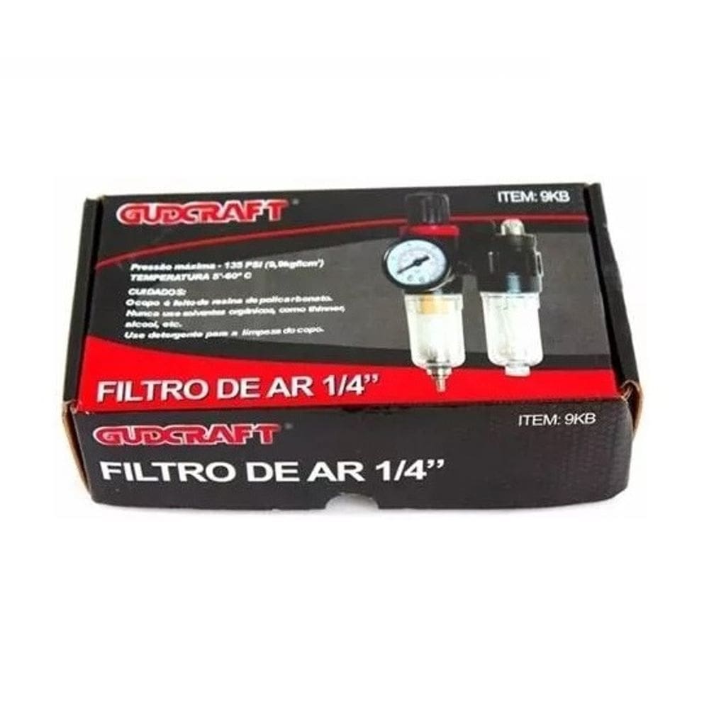 Filtro De Ar 1/4 Mini Lubrifil Regulador De Pressão Eda 9kb