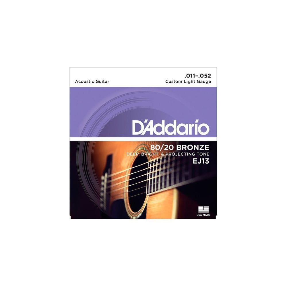 Kit 3 Und. Enc. Para Violão D`Addario Ej13 Aço 011 Bronze