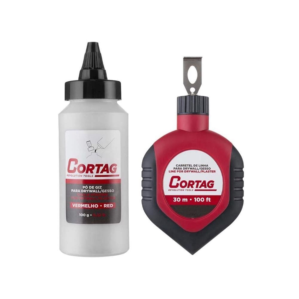 Carretel De Linha Com Giz Vermelho 30M  61810  - Cortag