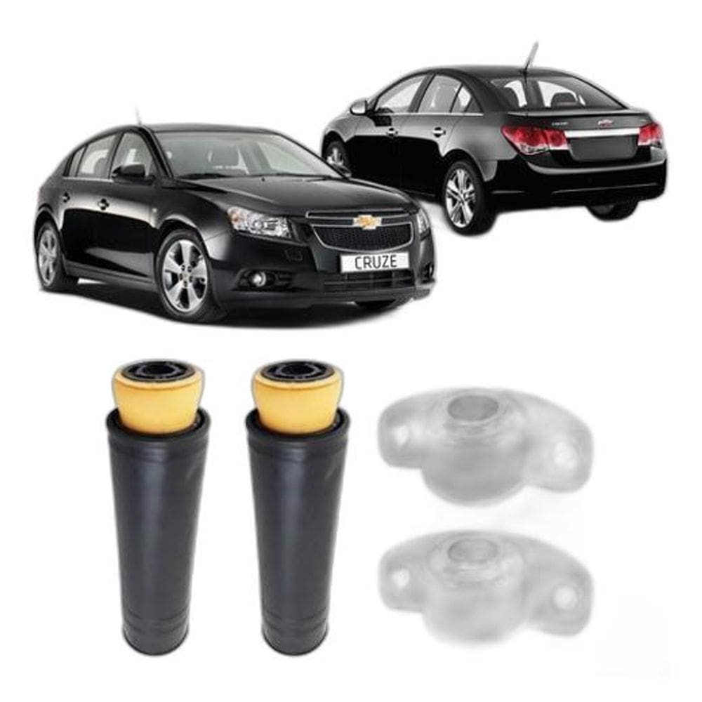 2 Kit Batente Coxim Traseiro Cruze 2011 A 2016 Hatch Sedan