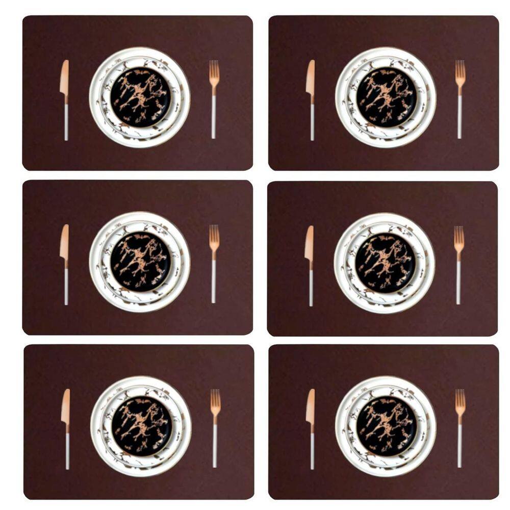 30 Jogo Americano Couro Impermeável Limpa Facil Para Mesa