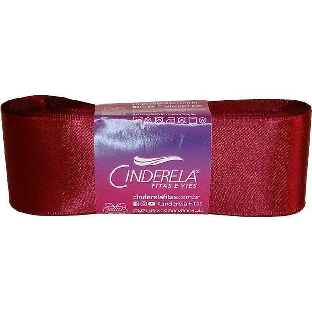 Fita De Cetim 38Mm 10M Vinho