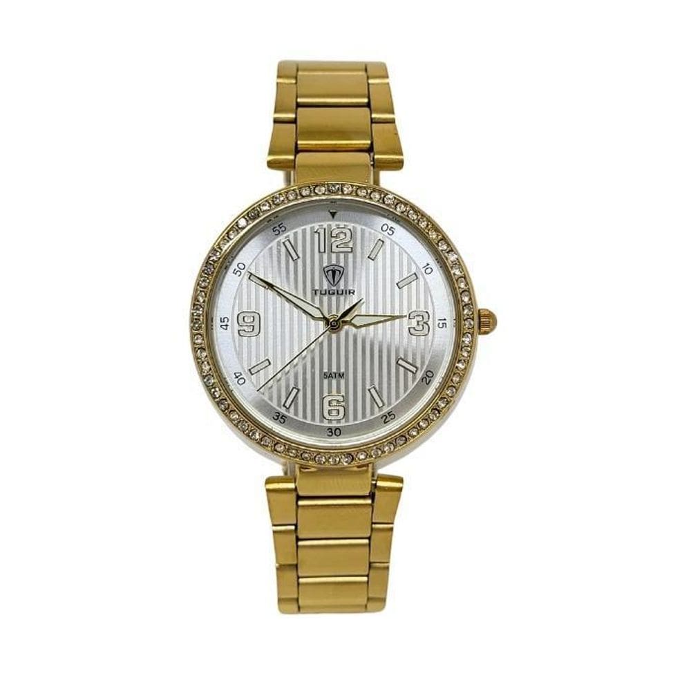 Relógio Feminino Relógio Tuguir Analógico Tg184 Dourado E