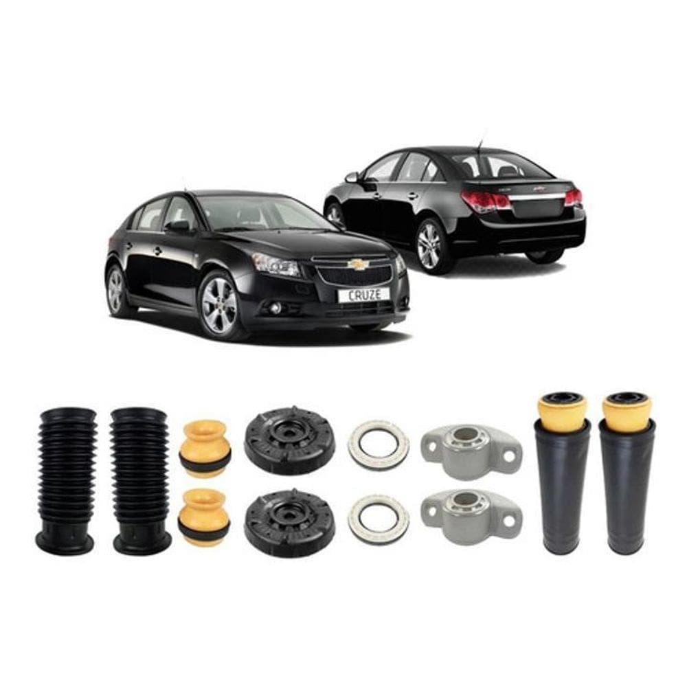 4 Kit Coxim Rolamento Batente Dianteiro Traseiro Cruze 2011