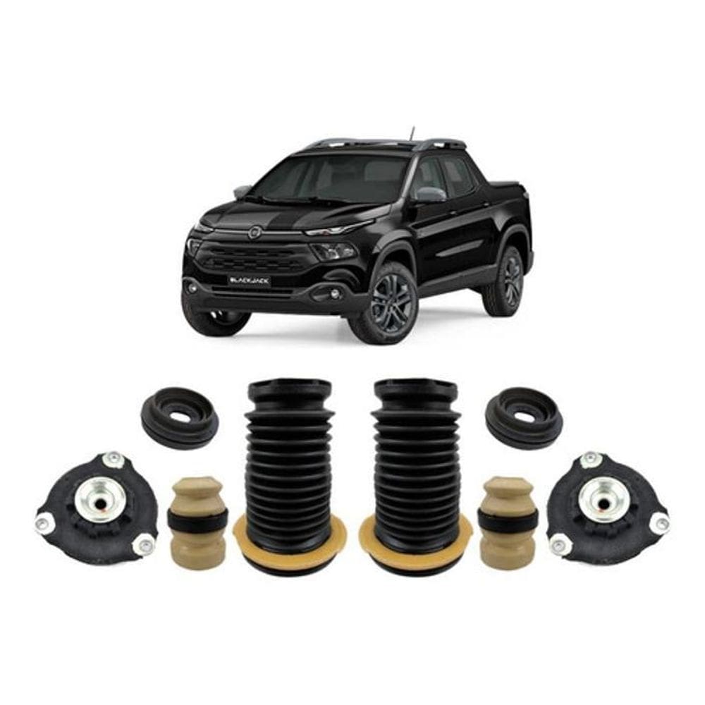 2 Kit Coxim Batente Dianteiro Fiat Toro 2016 2017 2018 2019